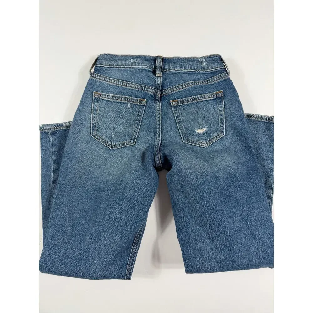 Gap Kids High Rise ’90s Loose Distressed Jeans Size 10 girls